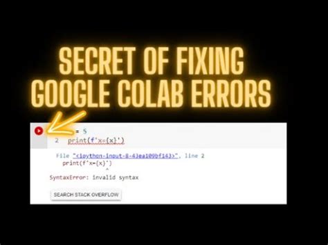 </b> Ensure that the file is accessible and try again. . Google colab error